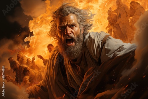 Apostle Paul Saul in persecution of the Jewish Israel people Generative AI Illustration