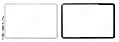 Set of tablet computers cut out