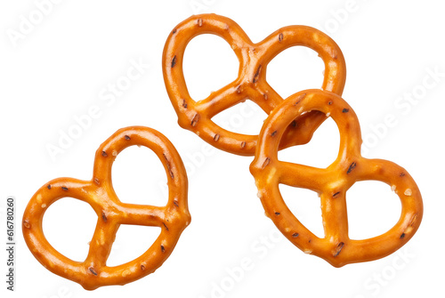 Delicious pretzels cut out