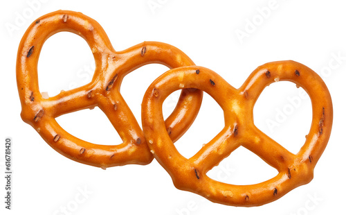 Delicious pretzels cut out