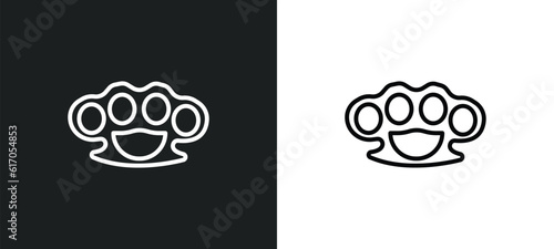 knuckle line icon in white and black colors. knuckle flat vector icon from knuckle collection for web, mobile apps and ui.