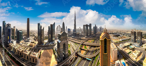 Aerial view of downtown Dubai