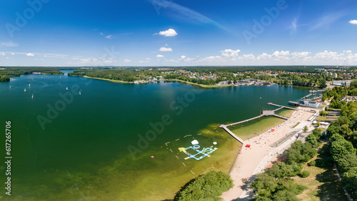 Olsztyn. Jezioro Ukiel /Krzywe/. Plaża miejska.