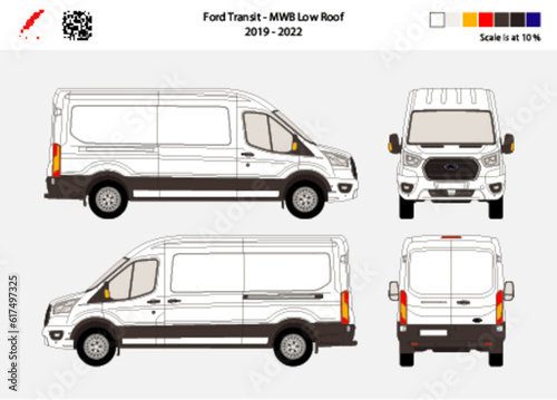 03 Ford Transit MWB Low Roof 19-22 Scale - 10%