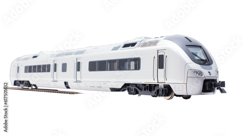 White train isolated on white background png cutout