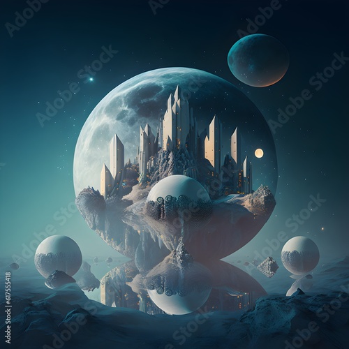 moon city 2052 floating moon rocks 
