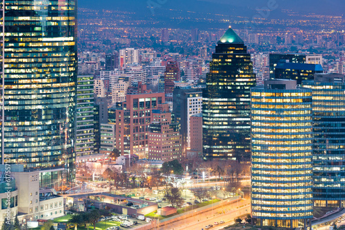 Modern office buildings at Providencia district in Santiago de Chile