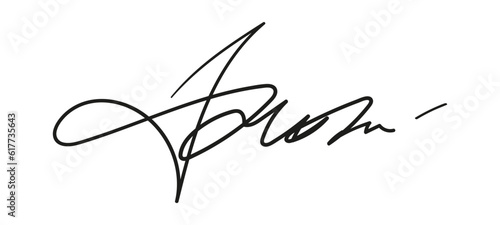 Fake autograph samples. Hand-drawn signatures, examples of documents, certificates and contracts with inked and handwritten lettering.