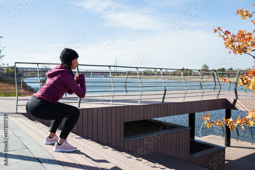 Fitness woman training outdoor in urban environment