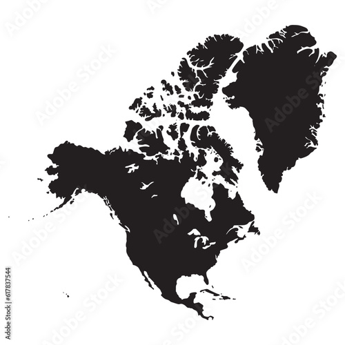Ameryka Północna, kształt kontynentu. 