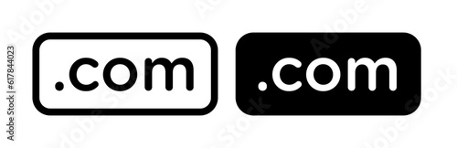 Domain com icon set. Dot com vector icon.