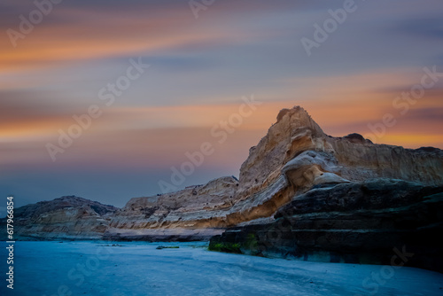 Abstract view landscape at sunset. nature beach in Torrey Pines State Beach Landscape Scenic of San Diego,