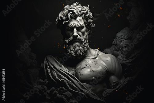 A series of portraits capturing notable Stoic figures throughout history, such as Seneca, Epictetus, and Cato the Younger, honoring their contributions to Stoic philosophy and thei Generative AI