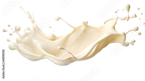 White Chocolate Milk Splash on transparent background PNG