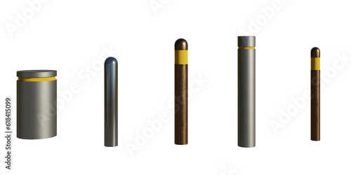 isolated various bollard model, best use for urban street design, best use for foreground render, best use for post production render.