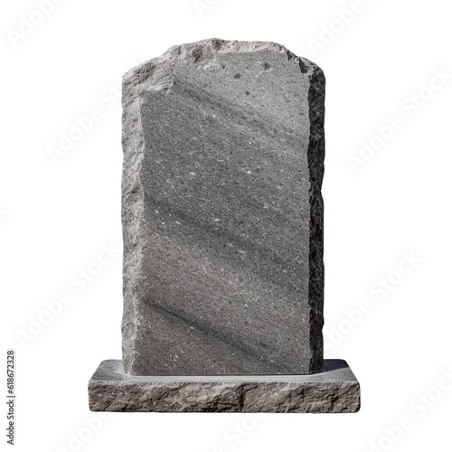 tombstone gravestone isolated on white, generative ai