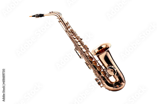 contrabass saxophone isolated on a transparent background, generative ai