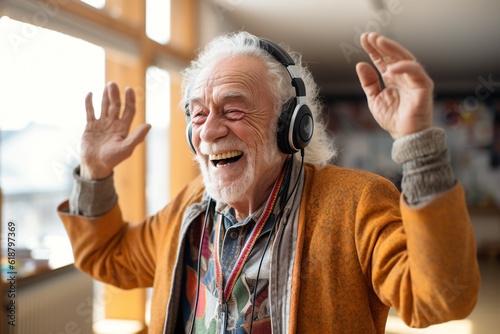 Older man, Smiling, Headphones, Music, Happy, Elderly, Senior, Joyful, Listening, Audio, Music lover, Enjoyment, Technology, Wireless, Relaxation, Elderly man, Smiling senior, Earphones, Musical, Melo