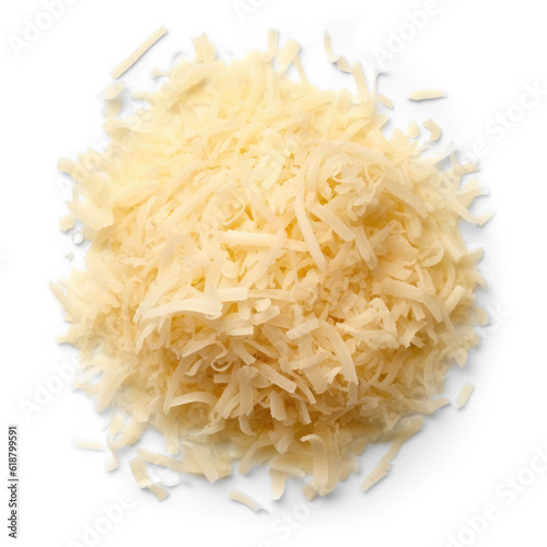 Grated parmesan cheese, isolated Transparent