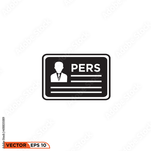 Id card pers icon vector graphic of template