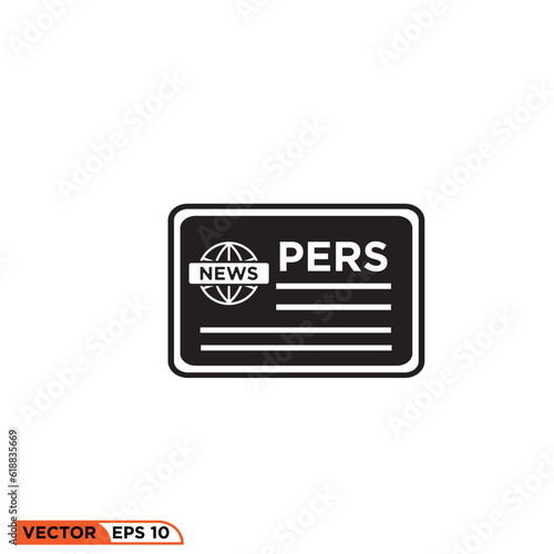 Id card pers icon vector graphic of template