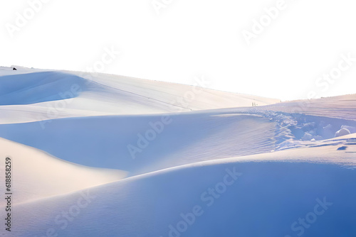 White snow with transparent background