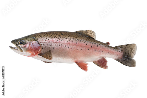 trout on white background