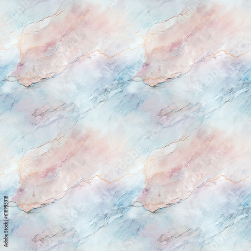 Illustration, AI generation. marble background, light pastel colors, seamless pattern.