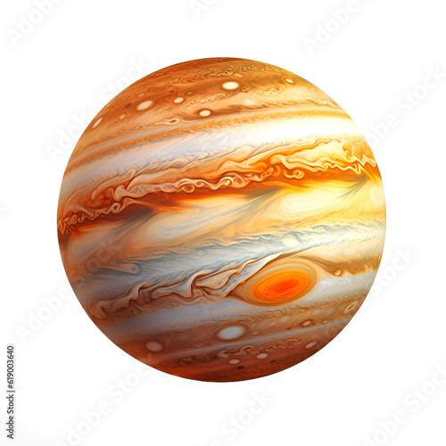 Jupiter on a transparent background