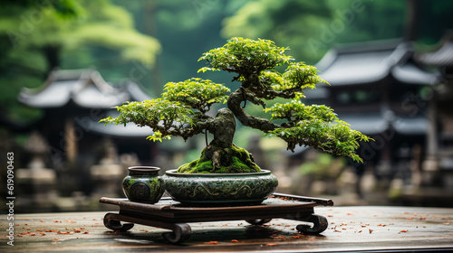 bonsai tree in garden