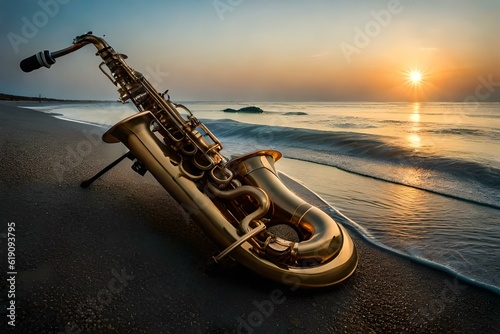 saxophone on the sand