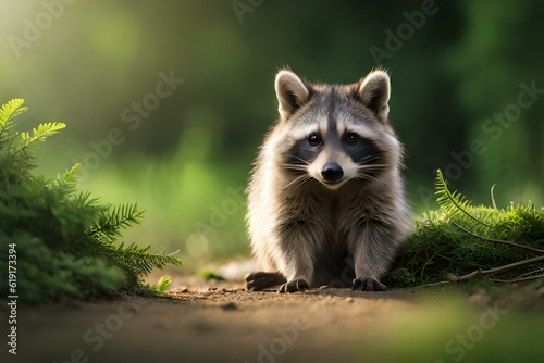 raccoon in the forest