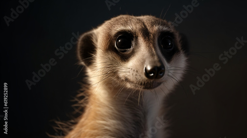 meerkat on the ground animal mammal cute wildlife generative ai