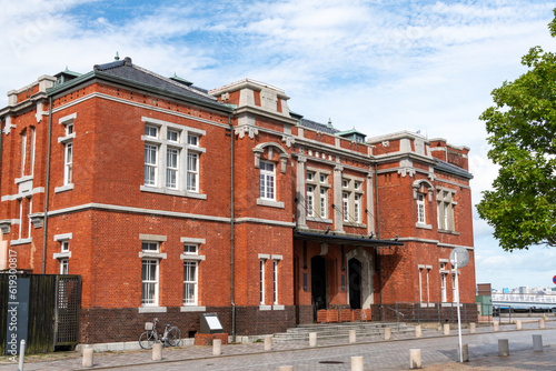 Restored historical European building in Moji port retrospective area in Japan