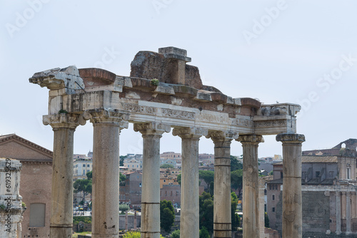 Roman forum and curia Julia in Rome, Italy