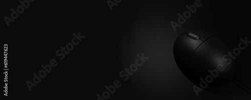 Mysz komputerowa czarny baner tło