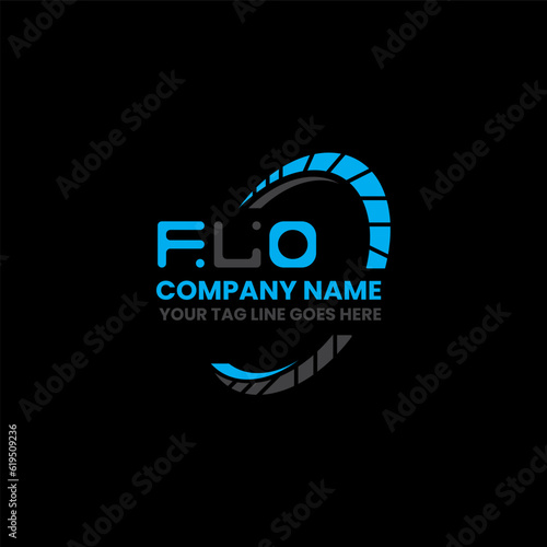 FLO letter logo creative design with vector graphic, FLO simple and modern logo. FLO luxurious alphabet design 