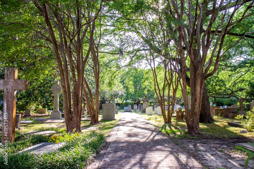 Cemetery outside St Philips Church in Charleston, SC