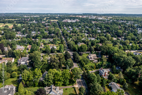 Drone shot of Garden City along Cathedral Avenue