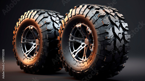 Tires for SUVs and crossover vehicles that can handle rough terrain. Generative AI