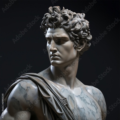 Greek statue made in marble