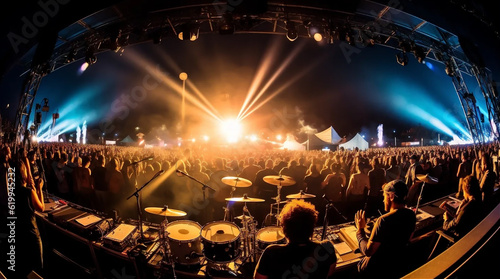 "Night of Rhythm: Immersive Music Festival Moments through a Fisheye Lens"