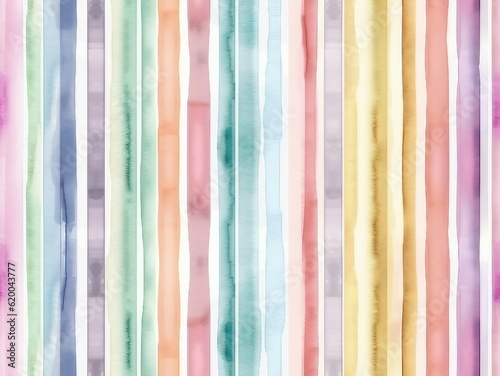 Abstract watercolor background, pastel rainbow color stripes