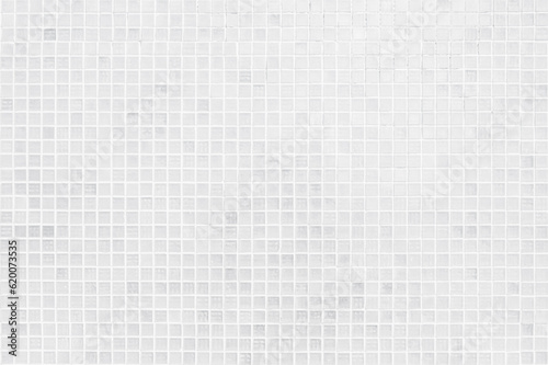 White tile checkered background bathroom floor texture. Ceramic wall and floor tiles mosaic background in bathroom.