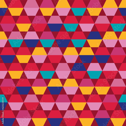 Geometric seamless fashion colorful hexagon pattern