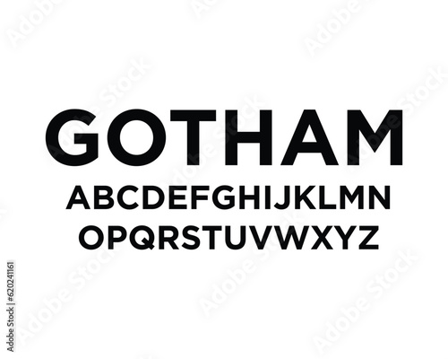 Gotham font for logo and headline.