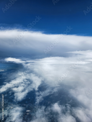 clouds above the earth from above