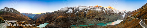 landscape at the grossglockner mountain in austria