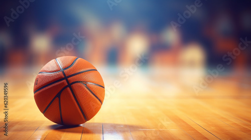 bola de basquetebol com espaço para texto 