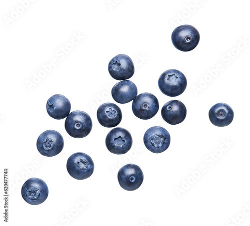 Group of fresh blueberries isolated